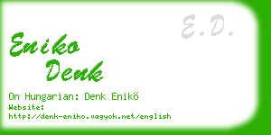 eniko denk business card