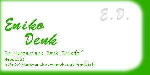 eniko denk business card